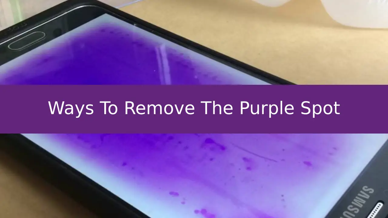 removing the purple spot