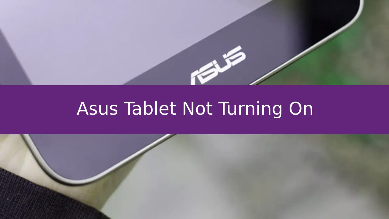 asus tablet not turning on
